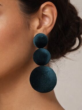 Joe Fresh Teal Long Dangle Earrings